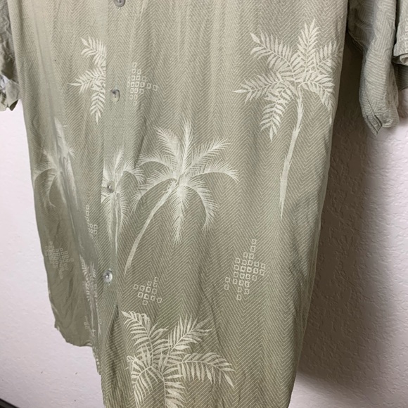 Pierre Cardin: Button Front Palm Hawaiian Shirt L - Picture 2 of 10